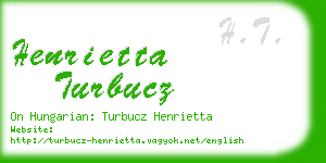 henrietta turbucz business card